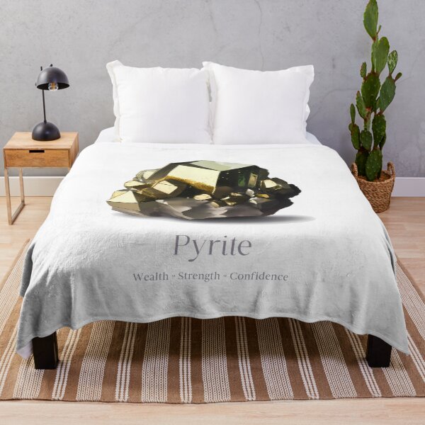 Item preview, Pyrite Crystal Watercolor Print - Pyrite Info Spiritual Properties - Wealth Feng Shui designed and sold by heavyhebi.