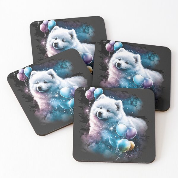 Item preview, Samoyed With Balloons designed and sold by Nocturne  Paws.
