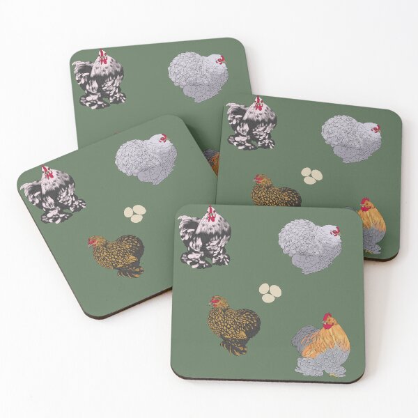 Item preview, Cochin Pekin Bantams Pattern Sage designed and sold by Ashley Gagnon.
