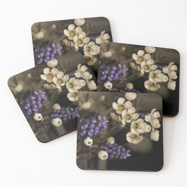 Item preview, Vintage style photograph of a bouquet of white flowers and purple lavender designed and sold by Lisa Jureczko.