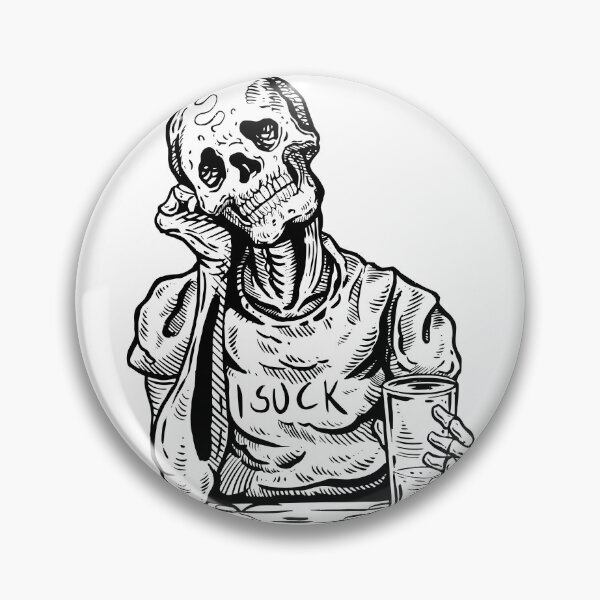 Item preview, Drunk Skull - Skeleton Drinking  designed and sold by KingMasterStore.