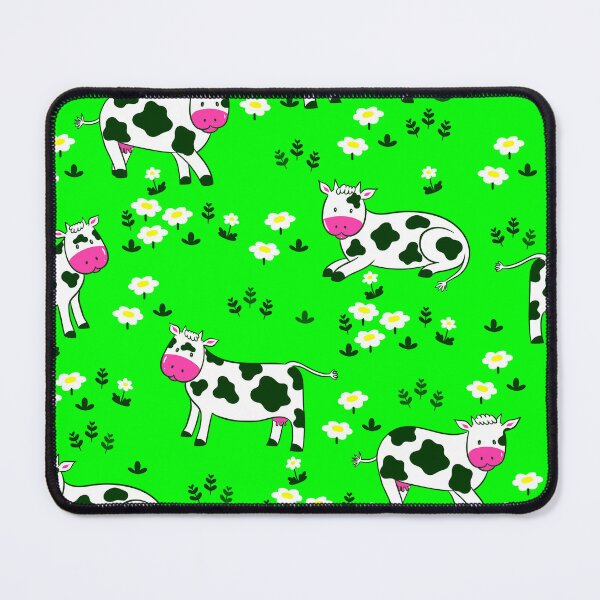 Item preview, green cow print daisy floral designed and sold by Gossip Rag.