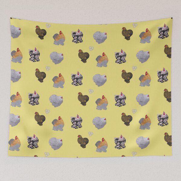 Item preview, Cochin Pekin Bantams Pattern Yellow designed and sold by Ashley Gagnon.