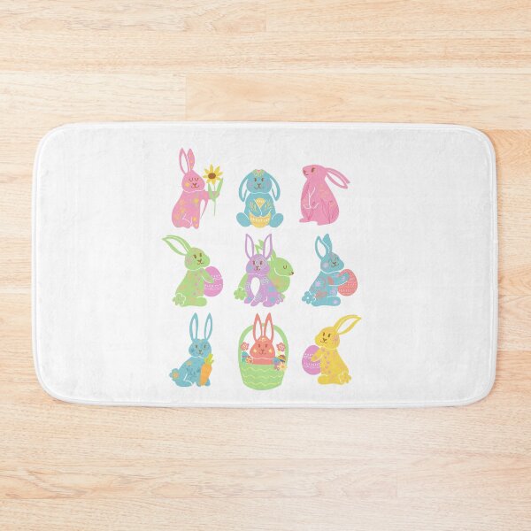 Item preview, Colorful Easter Bunny Carrying Egg Carrot Flower  designed and sold by StarStudio360.