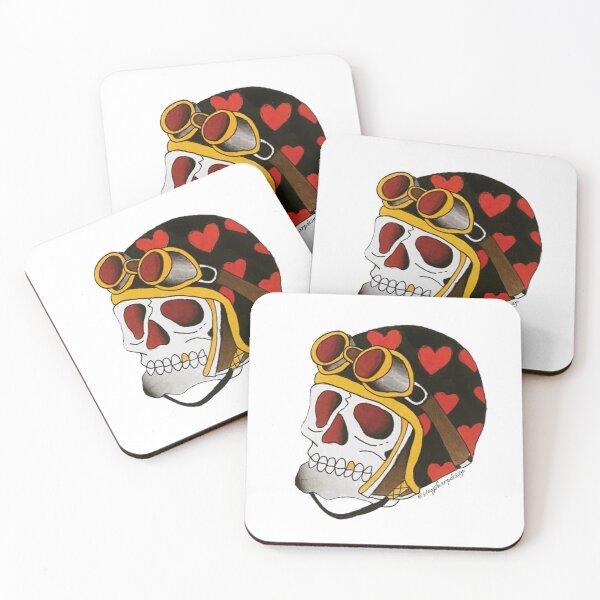Item preview, Bikey Skull Tattoo designed and sold by STAYSHARPDESIGN.