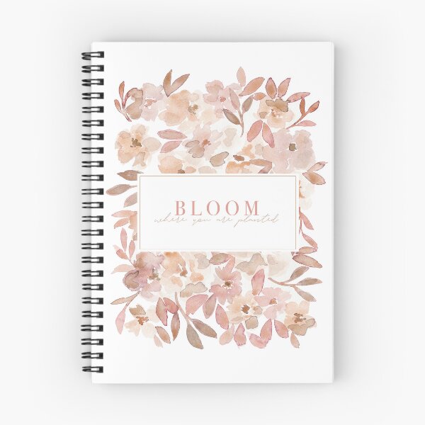 Item preview, Blush Pink Floral Pattern - Bloom Where You Are Planted Quote designed and sold by Kristen Laczi.