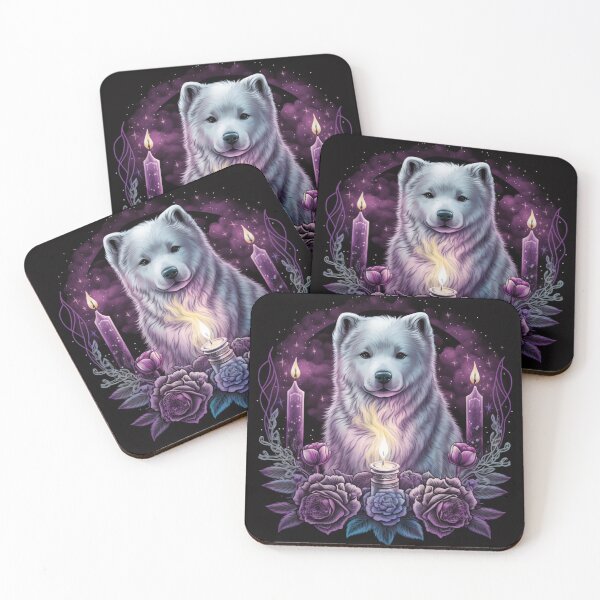 Item preview, Mystifying Samoyed With Candles designed and sold by Nocturne  Paws.