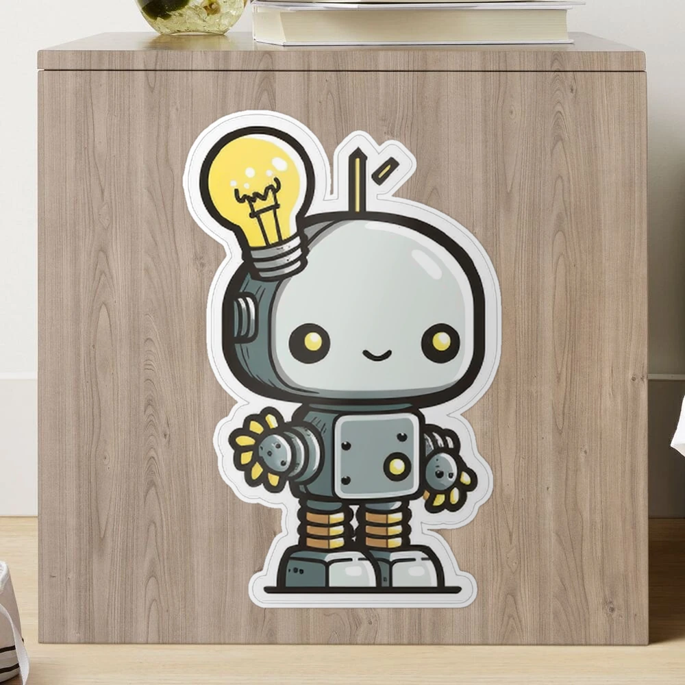 Cute Robot Sticker Design · Creative Fabrica