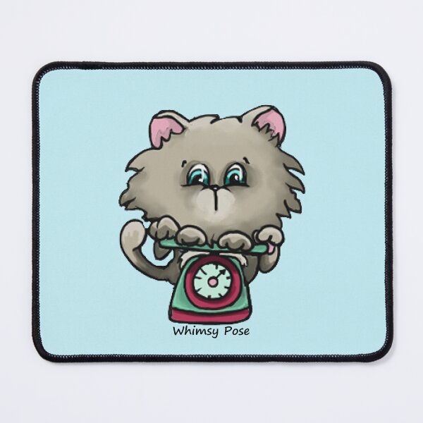 Item preview, Weighing up the situation kitty designed and sold by Whimsy Pose Illustrations.