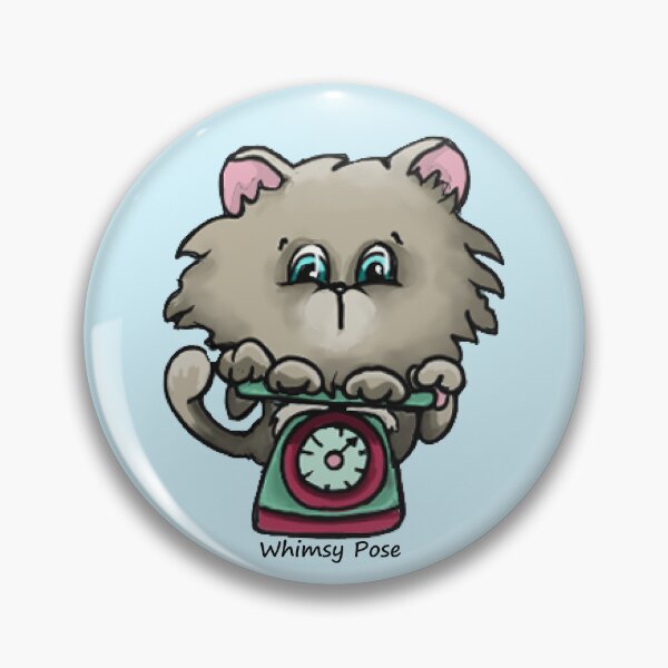 Item preview, Weighing up the situation kitty designed and sold by Whimsy Pose Illustrations.