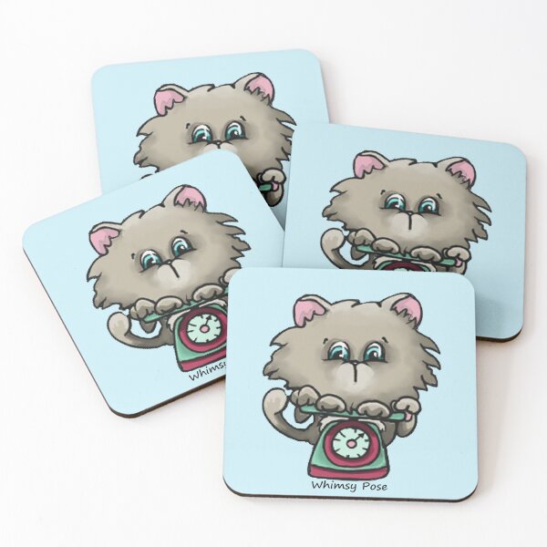Item preview, Weighing up the situation kitty designed and sold by Whimsy Pose Illustrations.
