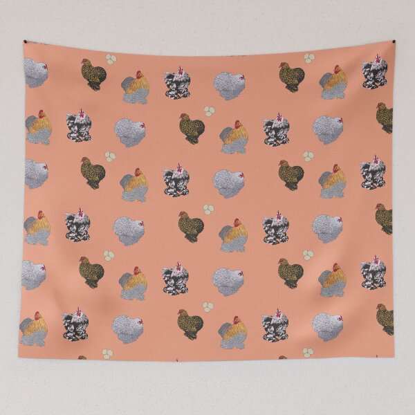 Item preview, Cochin Pekin Bantams Pattern Peach designed and sold by Ashley Gagnon.