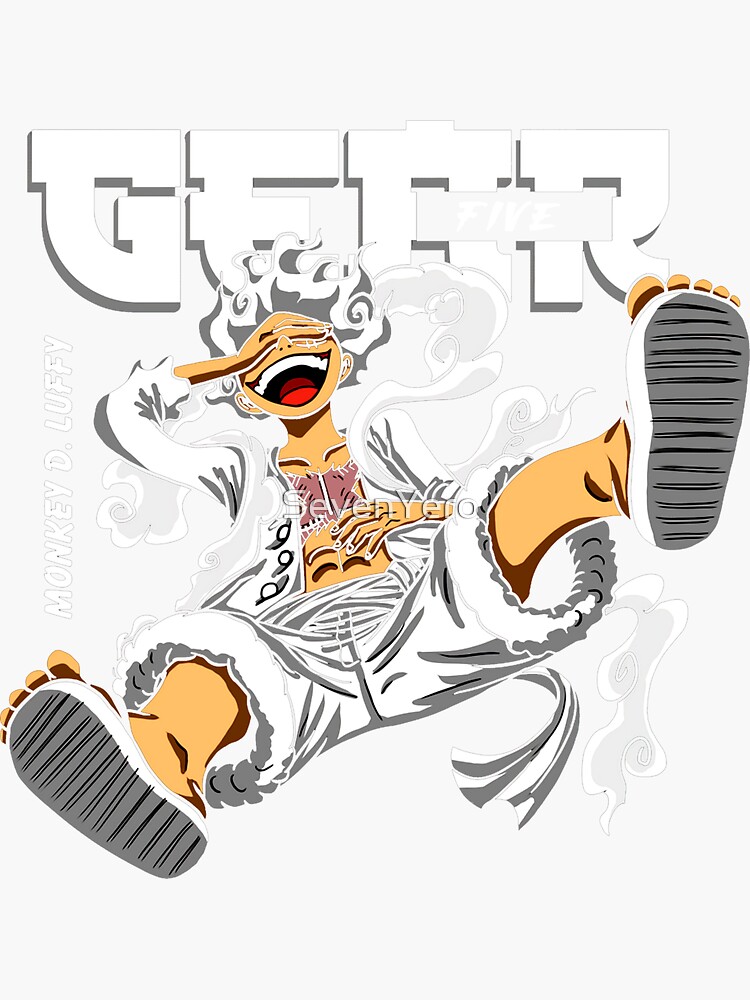 Gear 5 - Monkey D luffy Sticker for Sale by SevenYero