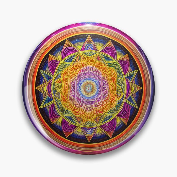 Item preview, Neon "Sacred Vision Mandala #7" A Stunning Piece of Art Combining Sacred Geometry and Visionary Art designed and sold by Nirou-Art.