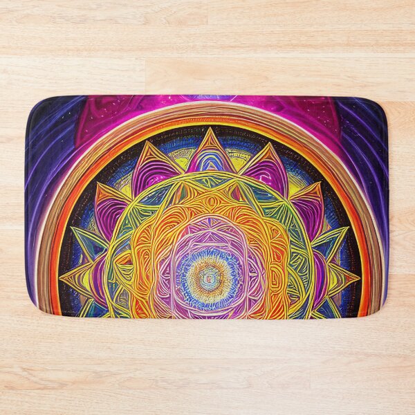 Item preview, Neon "Sacred Vision Mandala #7" A Stunning Piece of Art Combining Sacred Geometry and Visionary Art designed and sold by Nirou-Art.