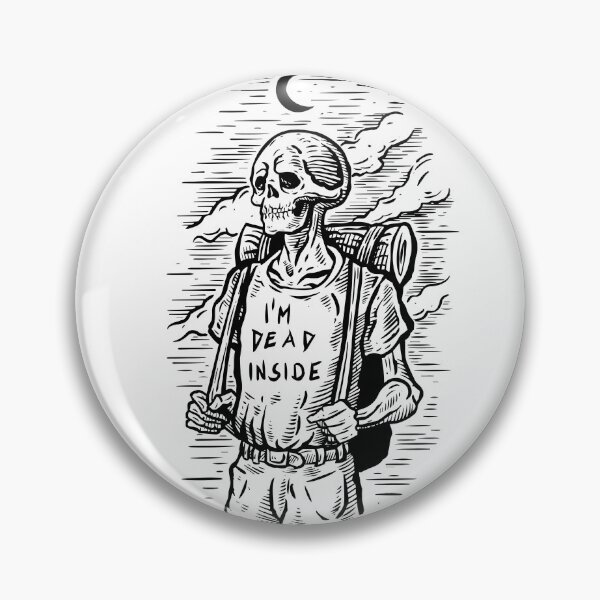 Aperçu de l'œuvre Je suis mort à l'intérieur d'un squelette trébuchant créée et vendue par KingMasterStore.