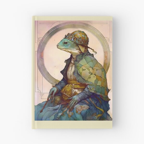 Item preview, Vintage Art Nouveau Anthropomorphic Turtle Monarch designed and sold by entwithanaxe.