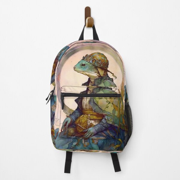 Item preview, Vintage Art Nouveau Anthropomorphic Turtle Monarch designed and sold by entwithanaxe.
