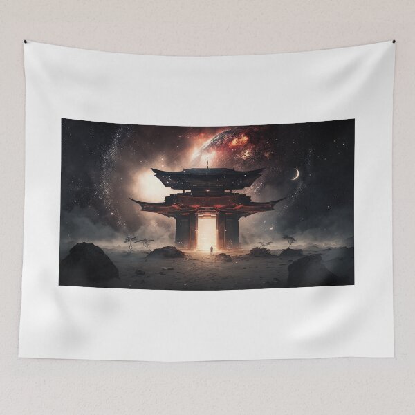 Item preview, Deserted Planet Shinto Galaxy Shrine designed and sold by hiiroji.