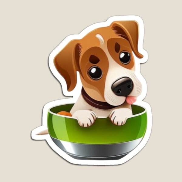 Doggie Dog Pet Bowls Magnet