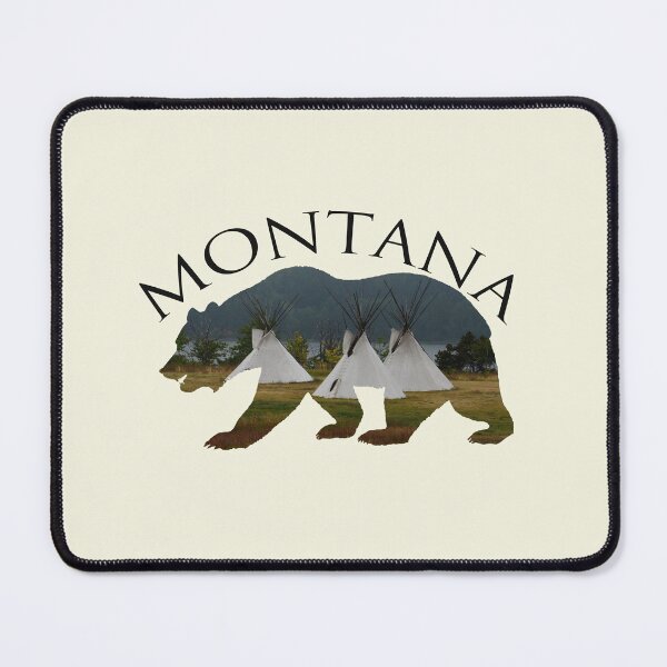 Item preview, Montana - Grizzly and Teepees designed and sold by Whisperingpeaks.