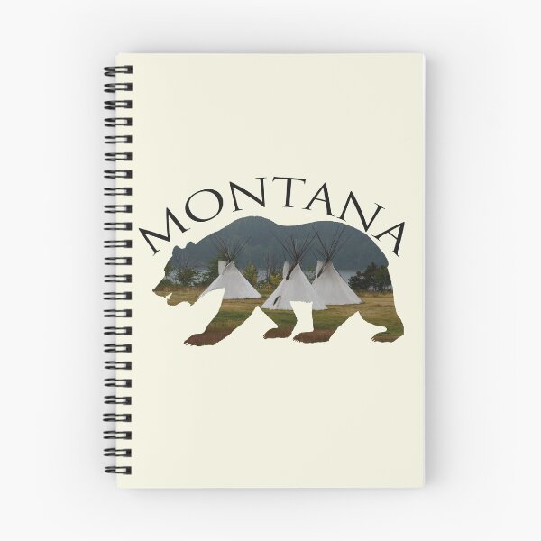 Item preview, Montana - Grizzly and Teepees designed and sold by Whisperingpeaks.