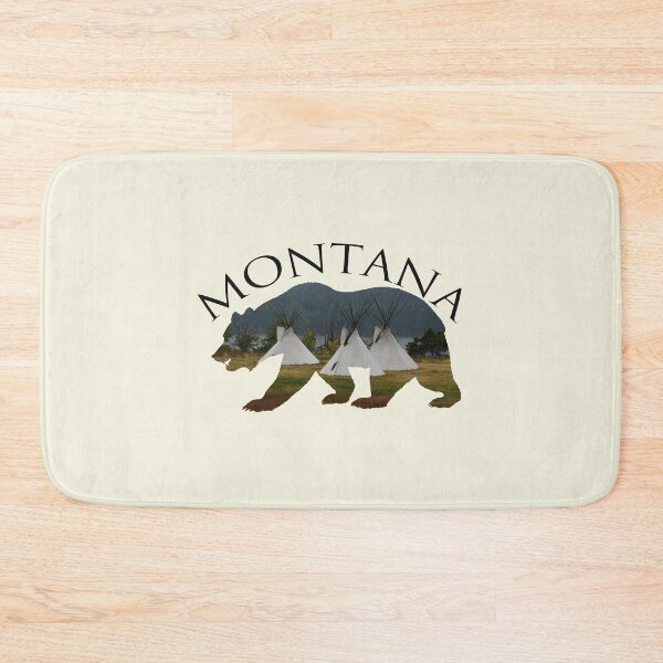 Item preview, Montana - Grizzly and Teepees designed and sold by Whisperingpeaks.