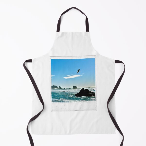 Item preview, Vintage style photo of Bandon, Oregon ocean with seagull designed and sold by LoveFromPNW.