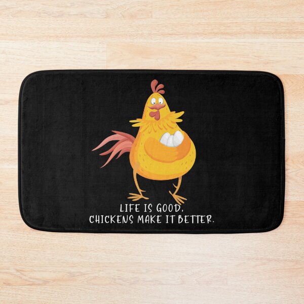 Item preview, Life Is Good, Chickens Make It Better Cartoon Chicken For Dark Colors Design designed and sold by designsmostfowl.
