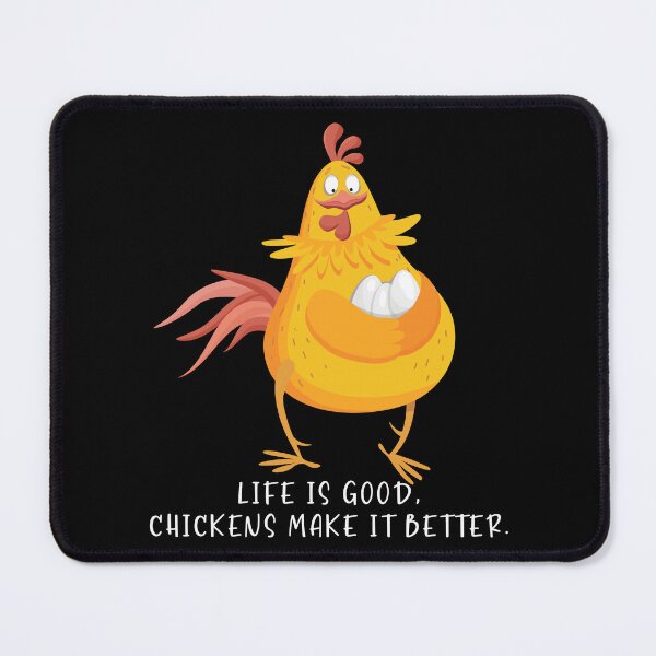 Item preview, Life Is Good, Chickens Make It Better Cartoon Chicken For Dark Colors Design designed and sold by designsmostfowl.