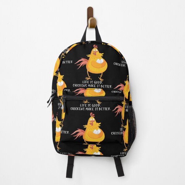 Item preview, Life Is Good, Chickens Make It Better Cartoon Chicken For Dark Colors Design designed and sold by designsmostfowl.