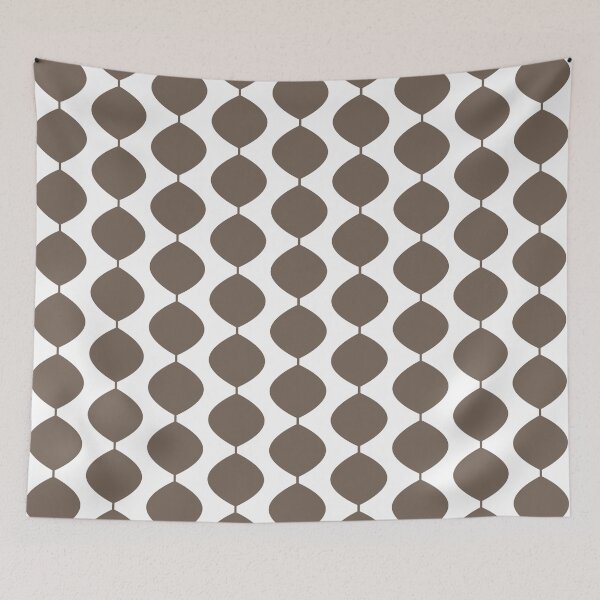 Item preview, Mid Century Modern Retro 60s Waves Pattern  (Medium Cool Brown) designed and sold by Makanahele.