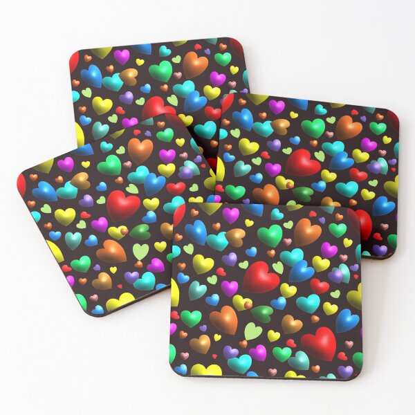 Item preview, Colorful hearts pattern designed and sold by Dusanka Djeric.