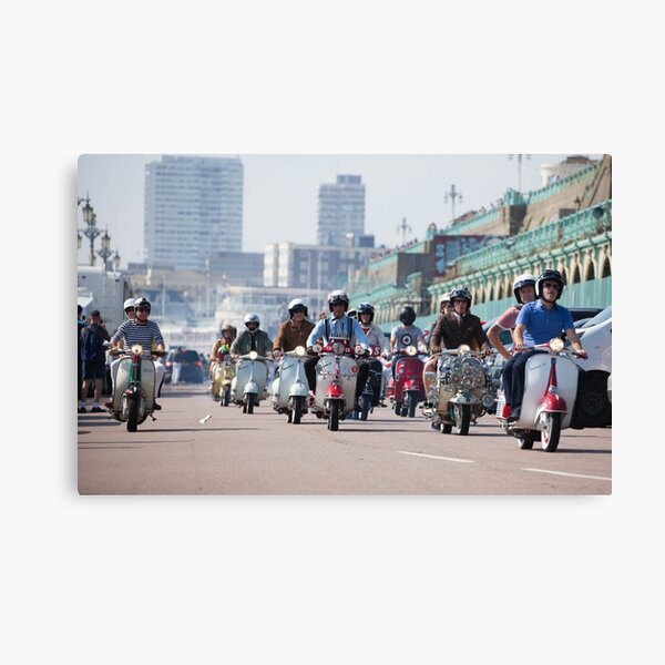 "Brighton scooter rideout 2017" Canvas Print for Sale by modenough