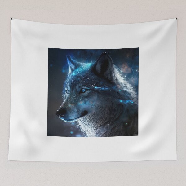 Item preview, Celestial Wolf Wallpaper Blankets designed and sold by Kyle Peters.