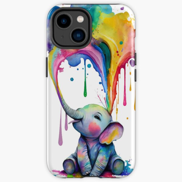 Rainbow Baby Elephant iPhone Tough Case