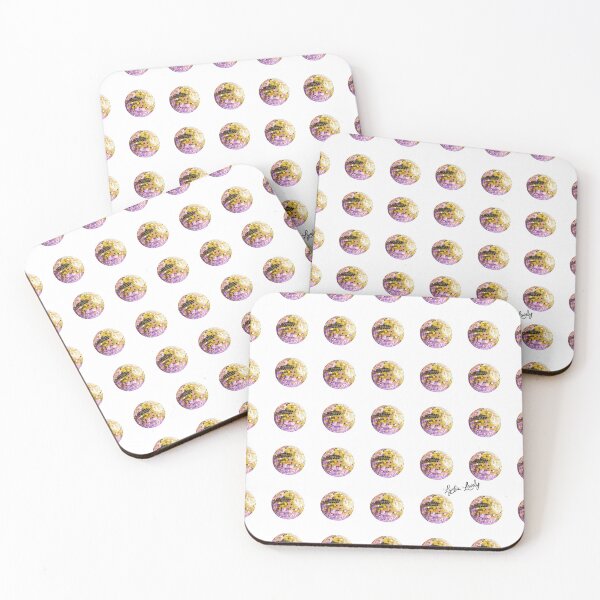 Artikelvorschau, disco ball pattern- pastel yellow- white background entworfen und verkauft von Studio Lydia Lovely.