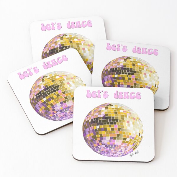 Item preview, Let's dance square artwork- pastel yellow designed and sold by Studio Lydia  Lovely.
