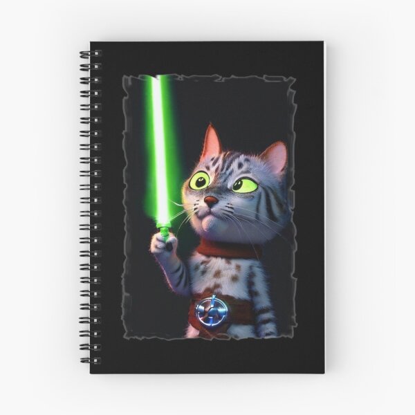 Artikelvorschau, Fun Cat Print ~ AI Art ~ Fantasy Cat ~ Sci-Fi-Katze ~ Katzen mit Lichtschwertern entworfen und verkauft von C0d3man25.