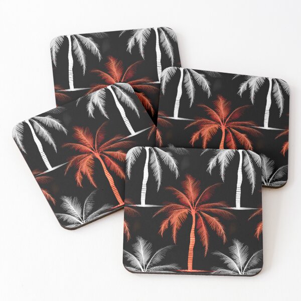 Item preview, Red and White Palm trees designed and sold by atangerprints.
