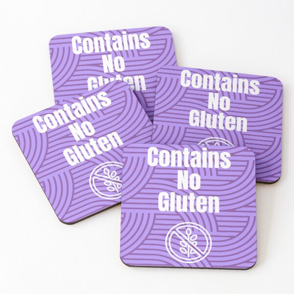 Item preview, Contains No Gluten Purple Design with Woven Textured Background. designed and sold by Paul Corps.