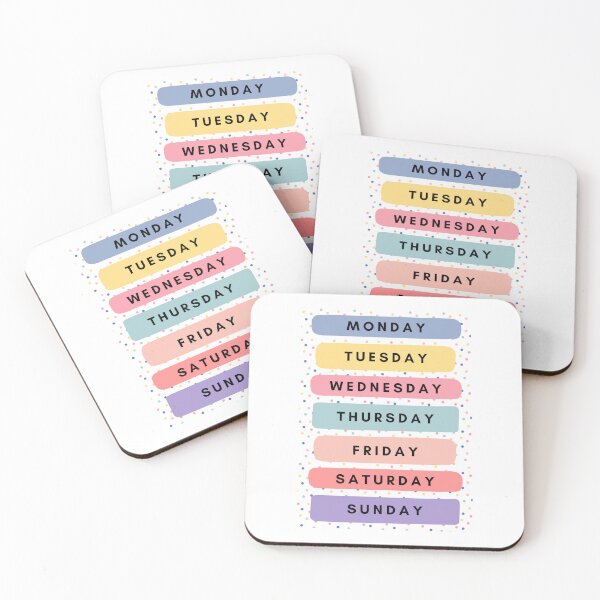 Item preview, Days Of The Week (Rainbow) designed and sold by Quoteeble.