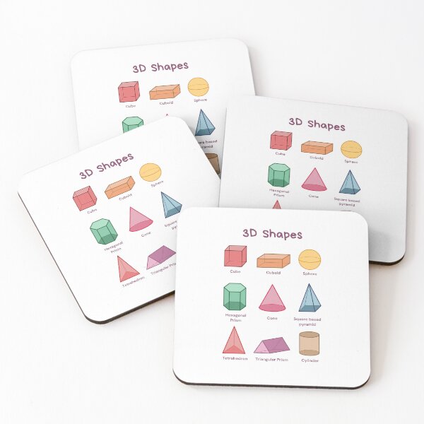 Item preview, Educational 3D Shapes (Rainbow) designed and sold by Quoteeble.