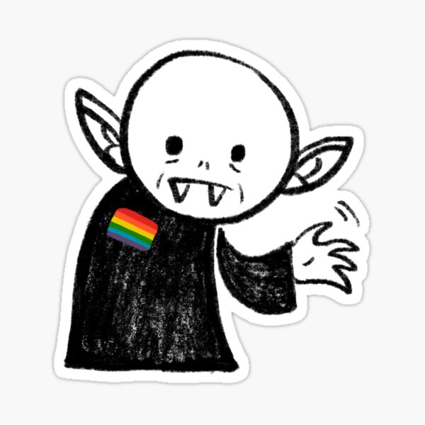 Item preview, gay pride nosferatu designed and sold by miniplural.