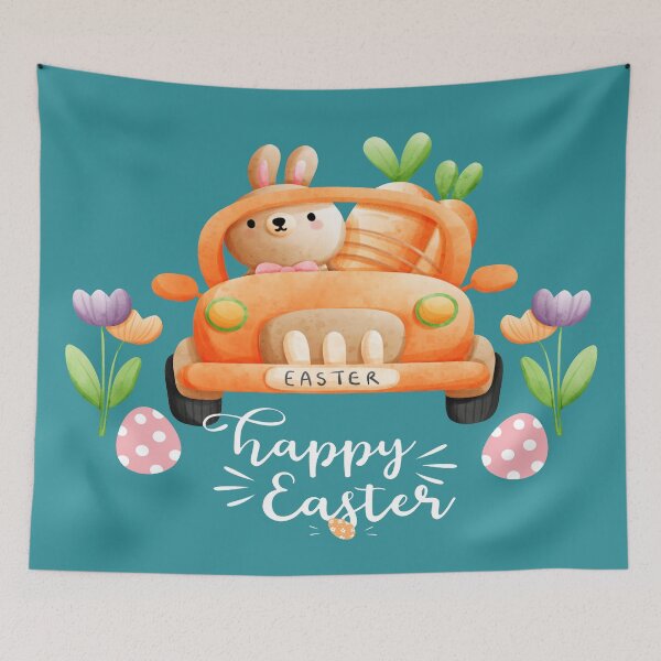 Item preview, Cute bunny driving car celebrating easter day. designed and sold by Malogue.