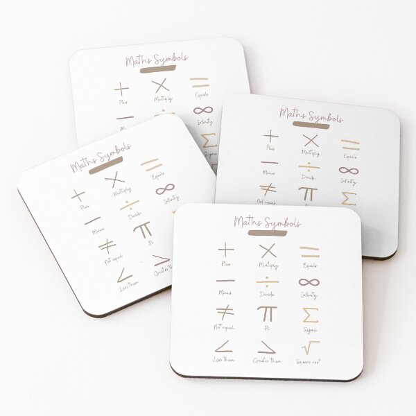Item preview, Math Symbols designed and sold by Quoteeble.