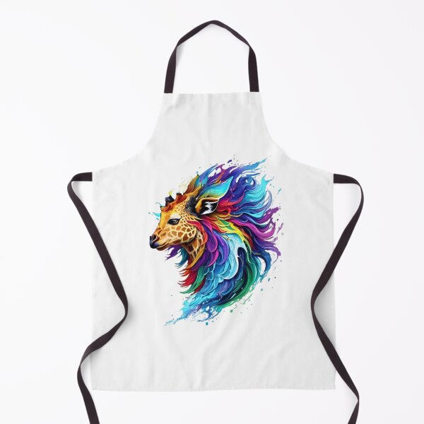 Item preview, Giraffe Digital Painting - Rainbow Splash of Ink designed and sold by Azayda Designs.