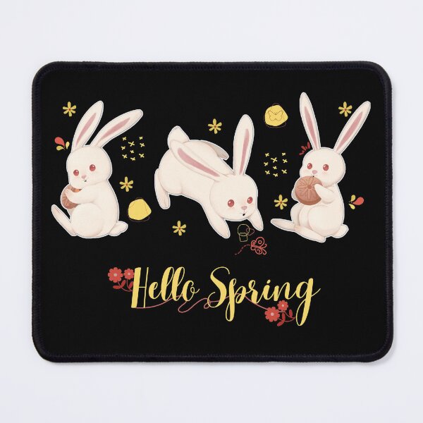 Item preview, Hello spring, Tender rabbits enjoying the spring designed and sold by Malogue.