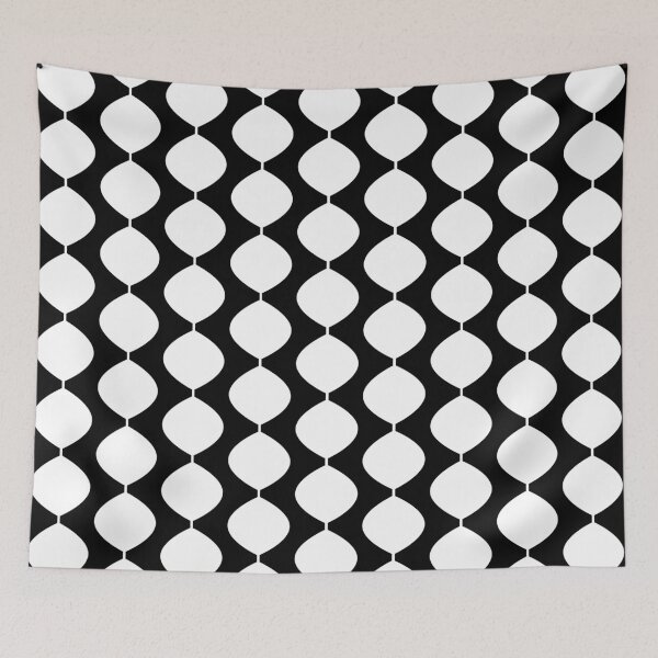 Item preview, Mid Century Modern Retro 60s Waves Pattern  (White) designed and sold by Makanahele.