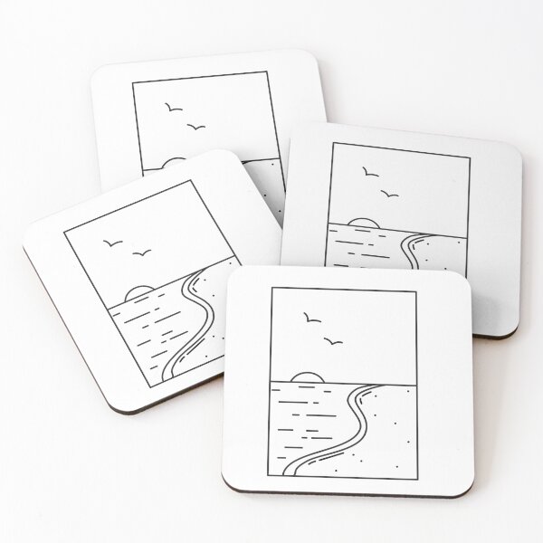 Item preview, Beach Sunset Line Art designed and sold by SundownDesigns.